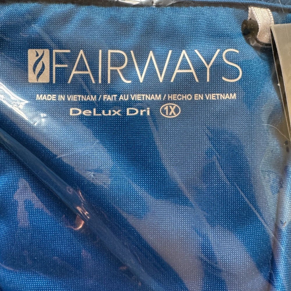 New With Tags Nancy Lopez Golf Fairways Plus Optic Sleeveless Polo Blue Size 1X - Picture 5 of 15